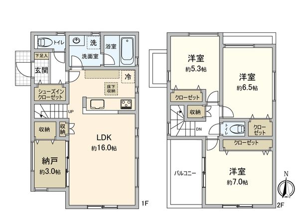 建物プラン例 (間取り図)