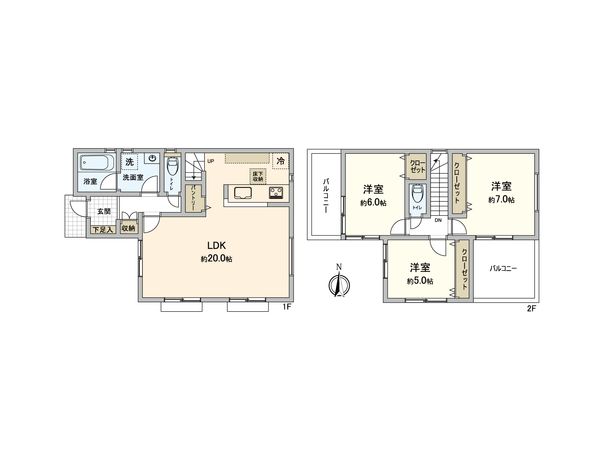 建物プラン例 (間取り図)