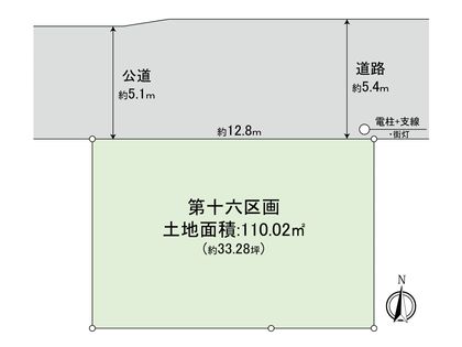 国立市東3丁目 16区画 区画図