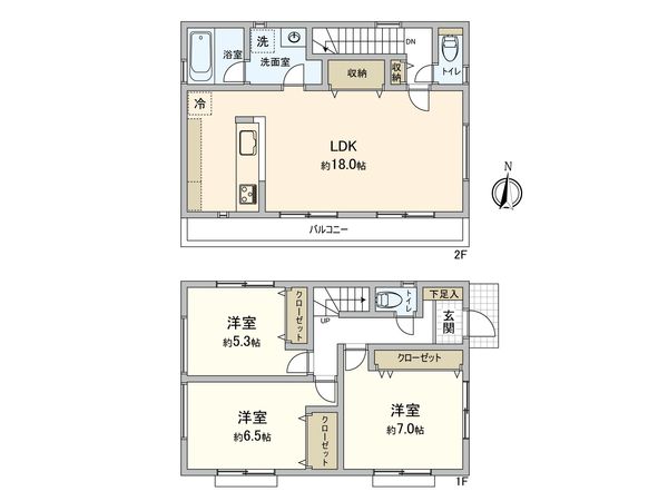 建物プラン例 (間取り図)