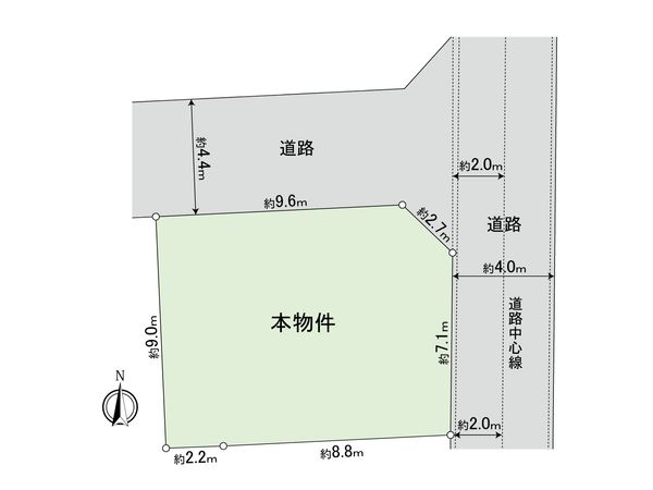国分寺市新町3丁目 土地 区画図