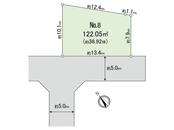 国立市谷保 8区画 区画図 国立市谷保 8区画 区画図