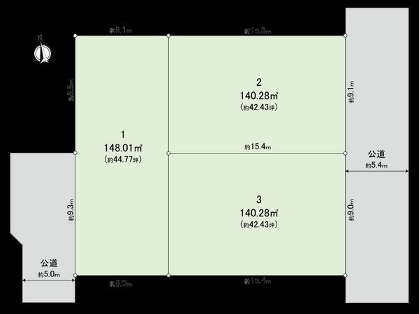 国分寺市高木町3丁目 3区画 区画図 国分寺市高木町3丁目 3区画 区画図