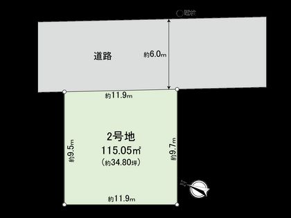 国分寺市高木町1丁目 2区画 区画図