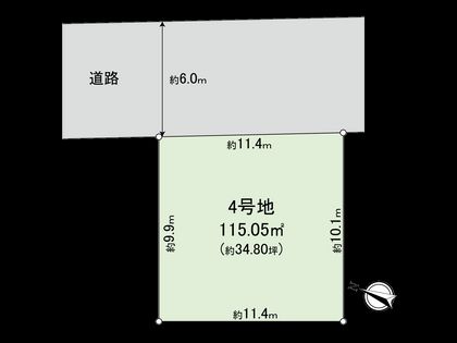 国分寺市高木町1丁目 4区画 区画図