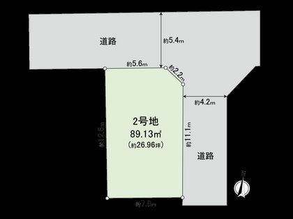 国立市東3丁目 2号地 区画図