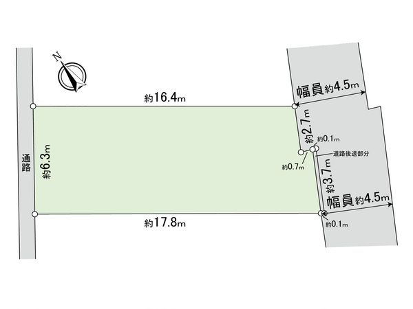 国立市谷保 土地 2区画 区画図 区画図