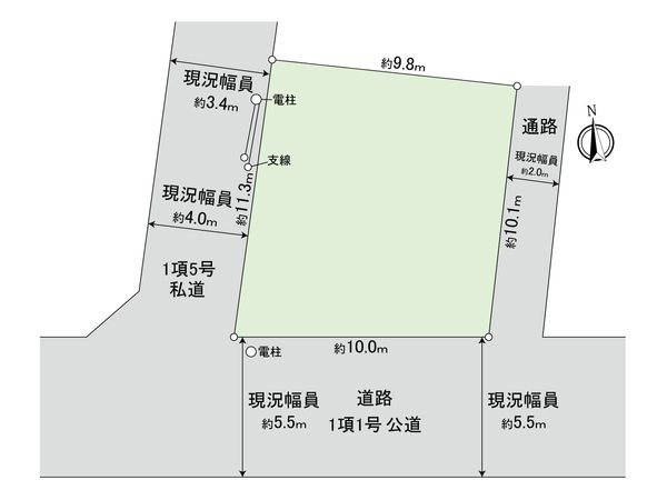 府中市八幡町2丁目 土地 区画図 府中市八幡町2丁目 土地 区画図