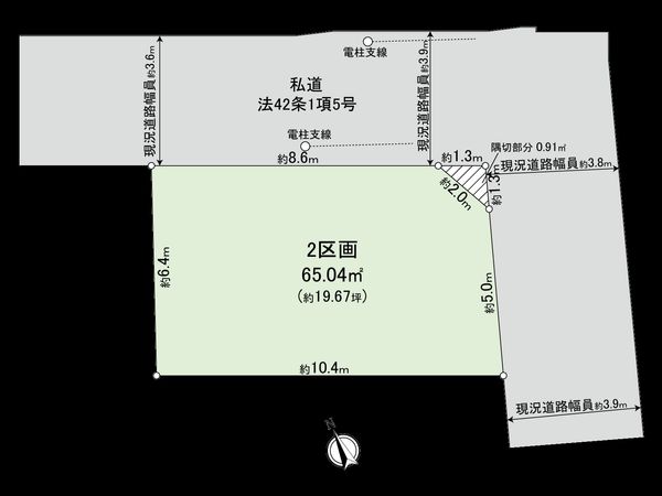 国立市東3丁目 2区画 区画図 国立市東3丁目 2区画 区画図