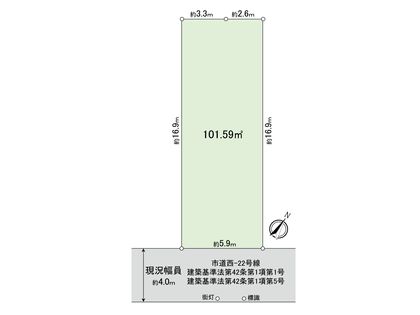国分寺市富士本1丁目 B区画 区画図