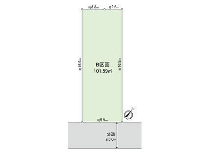 国分寺市富士本1丁目 B区画 区画図
