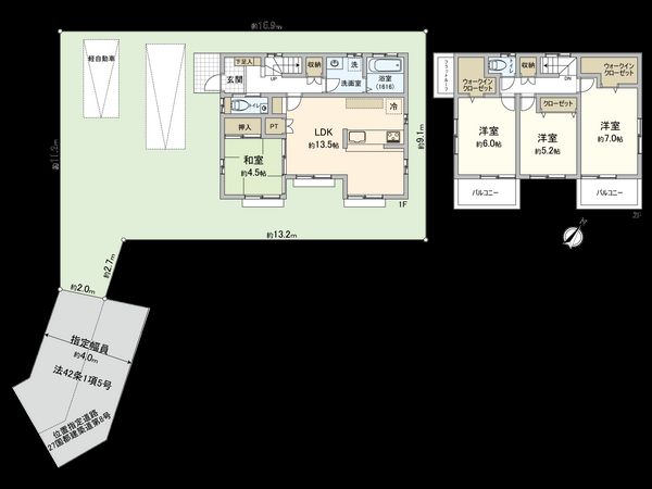 国分寺市光町1丁目 A区画 区画図