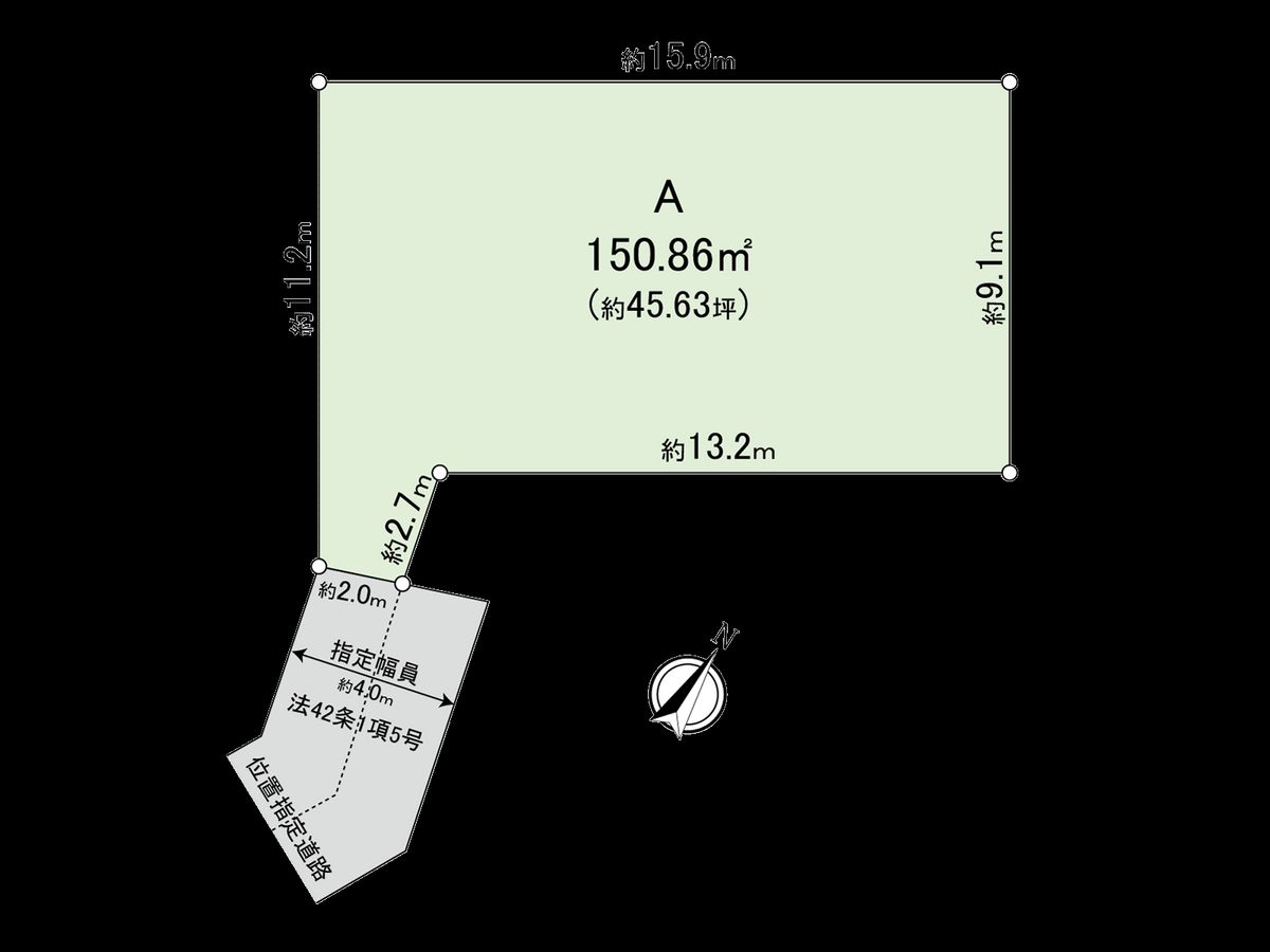 国分寺市光町1丁目 A区画 区画図 区画図