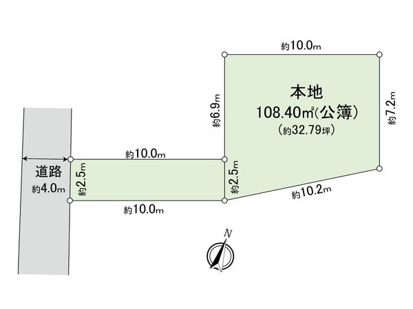国分寺市西町一丁目 売地 区画図 国分寺市西町一丁目 売地 区画図