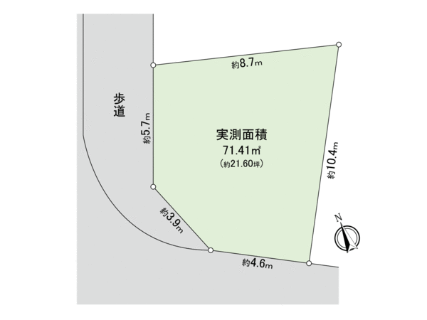 国立市富士見台1丁目 地形図