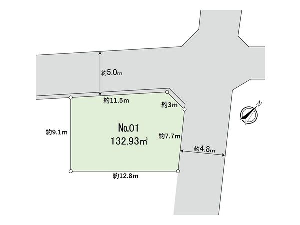 国分寺市内藤2丁目 土地 1区画 区画図 国分寺市内藤2丁目 土地 1区画 区画図