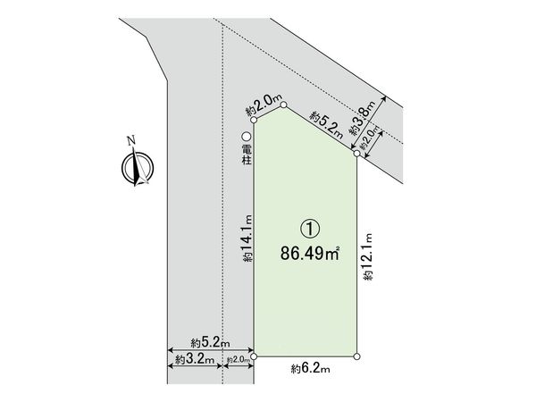 立川市若葉町1丁目 土地 1区画 区画図 立川市若葉町1丁目 土地 1区画 区画図