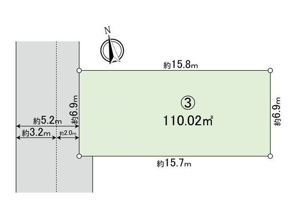立川市若葉町1丁目 土地 3区画 区画図 立川市若葉町1丁目 土地 3区画 区画図