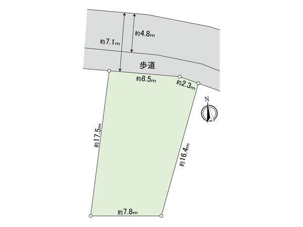 府中市住吉町2丁目 土地 区画図