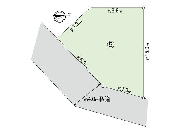 国立市谷保 土地 5号地 区画図