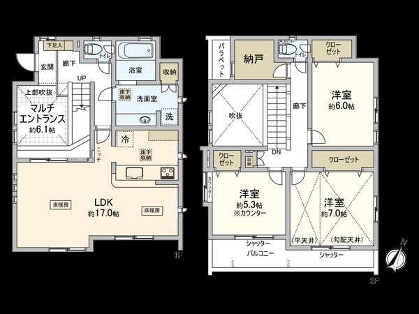国分寺市西町3丁目 1号棟 間取図(平面図)