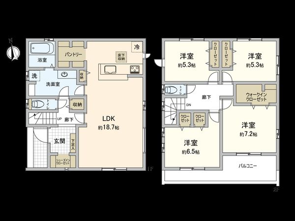国分寺市新町2丁目 1号棟 間取図(平面図) 国分寺市新町2丁目 1号棟 間取図(平面図)