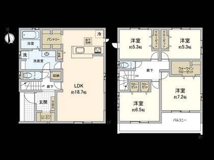 国分寺市新町2丁目 1号棟 間取図(平面図)
