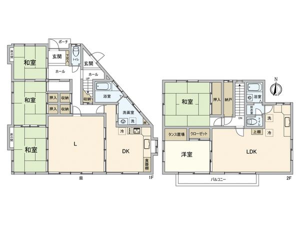 国立市東1丁目 戸建 間取図(平面図)