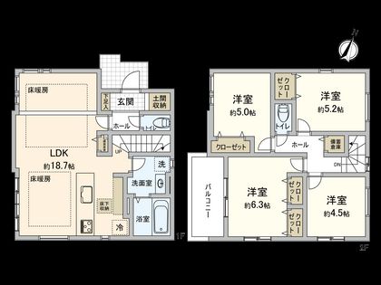 国分寺市高木町3丁目 1号棟 間取図(平面図)