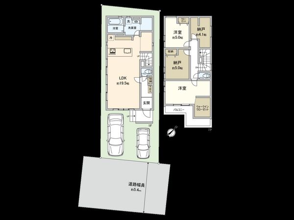国分寺市戸倉3丁目 2号棟 間取図(平面図) 間取図(平面図)