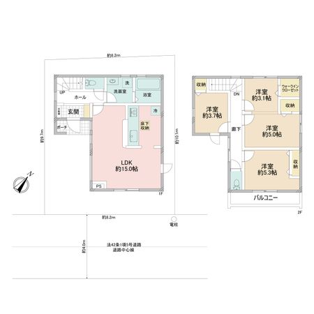 国分寺市日吉町3丁目 新築戸建 間取図(平面図)
