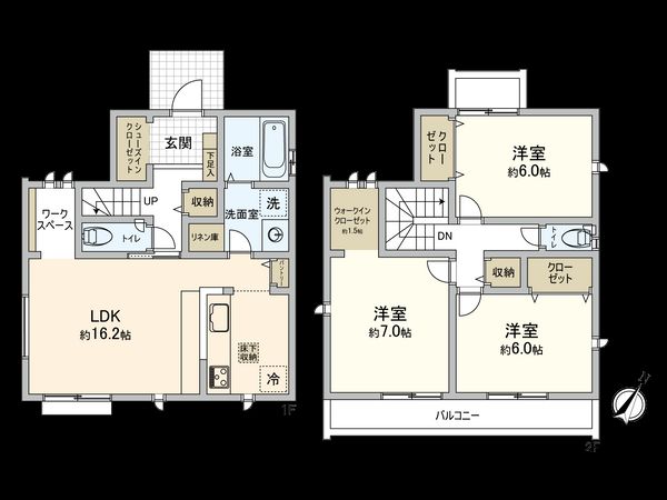 国分寺市西町4丁目 7号棟 間取図(平面図) 国分寺市西町4丁目 7号棟 間取図(平面図)