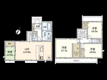 国分寺市西町4丁目 8号棟 間取図(平面図)