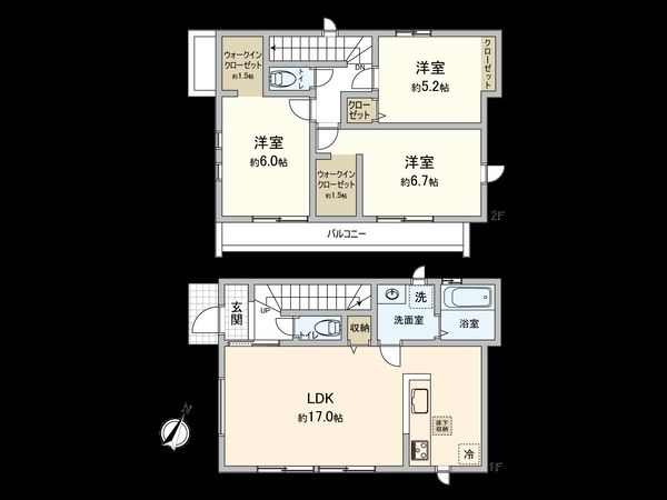国分寺市西町4丁目 11号棟 間取図(平面図) 国分寺市西町4丁目 11号棟 間取図(平面図)