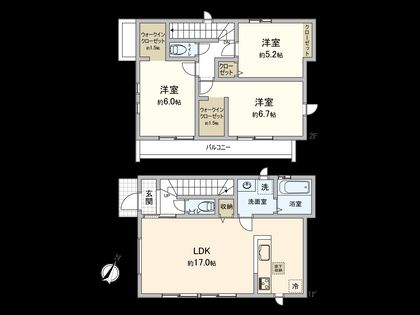 国分寺市西町4丁目 11号棟 間取図(平面図)