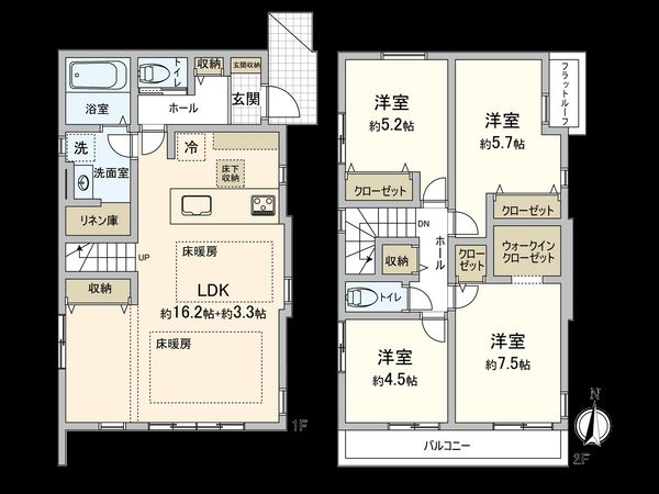 府中市北山町2丁目 間取図(平面図) 府中市北山町2丁目 間取図(平面図)