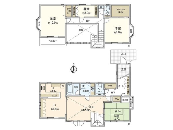 国立市東2丁目 戸建 間取図(平面図) 国立市東2丁目 戸建 間取図(平面図)