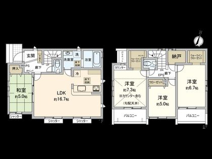 国分寺市高木町2丁目 4号棟 間取図(平面図)