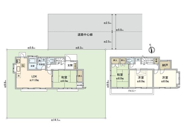 国立市泉5丁目 戸建 間取図(平面図)