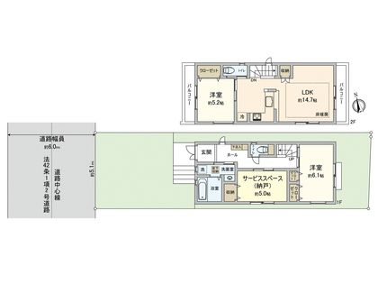 国立市青柳1丁目 1号棟 間取図(平面図)