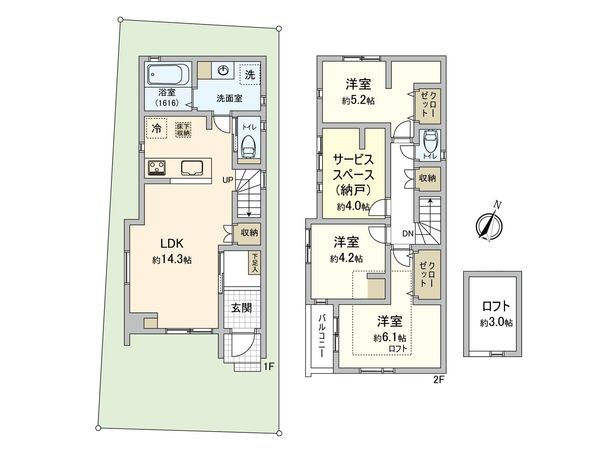 国分寺市光町3丁目 1号棟 間取図(平面図) 国分寺市光町3丁目 1号棟 間取図(平面図)