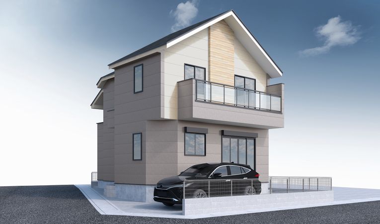 国立市北2丁目 戸建 外観パース図 国立市北2丁目 戸建 外観パース図