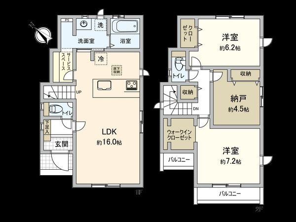 国立市富士見台4丁目 1号棟 間取図(平面図) 国立市富士見台4丁目 1号棟 間取図(平面図)