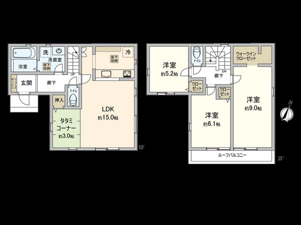 国分寺市西町5丁目 2号棟 間取図(平面図)