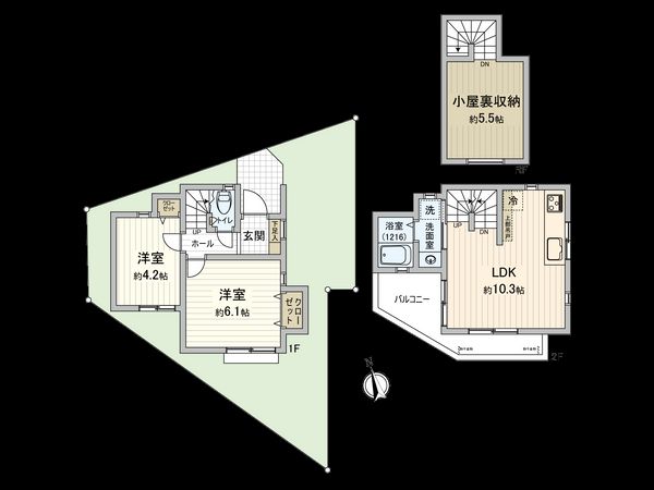 国分寺市内藤2丁目 間取図(平面図)