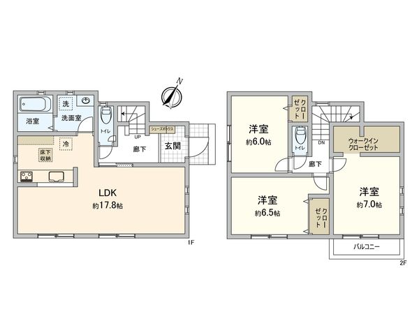 国分寺市西町5丁目 6号棟 間取図(平面図)