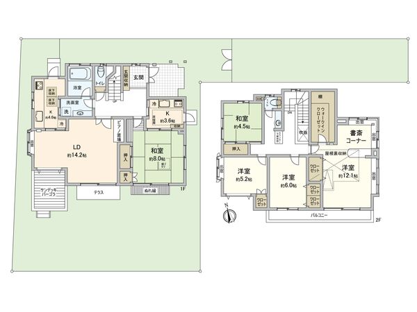 立川市若葉町2丁目 戸建 間取図(平面図) 立川市若葉町2丁目 戸建 間取図(平面図)