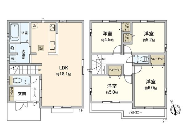 国立市泉3丁目 C号棟 間取図(平面図) 国立市泉3丁目 C号棟 間取図(平面図)
