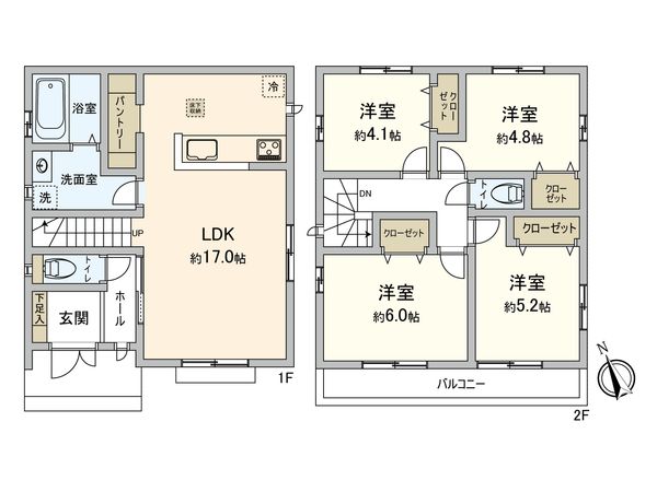 国立市泉3丁目 D号棟 間取図(平面図) 国立市泉3丁目 D号棟 間取図(平面図)