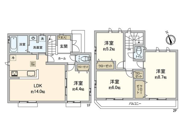 国立市泉3丁目 H号棟 間取図(平面図) 国立市泉3丁目 H号棟 間取図(平面図)